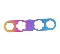 RichVibe Llave de pedal de bicicleta LOOK y para pedales KEO, reparación de aleación TC4, ligera 13,3 x 3 x 0,3 cm con 4 agujeros de desmontaje e instalación