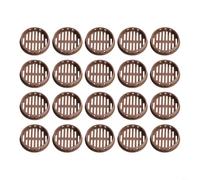RichVibe Malla redonda de 50 mm, cubiertas de ventilación de aire, rejilla de ventilación de plástico ABS para baño, cocina, flujo de aire interior, paquete de 20 (marrón)