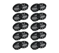 RichVibe Malla redonda de 50 mm, cubiertas de ventilación de aire, rejilla de ventilación de plástico ABS para baño, cocina, flujo de aire interior, paquete de 20 (negro)