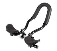 RichVibe Manillar de descanso ajustable para triatlón, carretera, montaña, bicicleta, aleación de aluminio, TT para barras con almohadilla de esponja extraíble, abrazadera de 22,6-25,4 mm, color negro