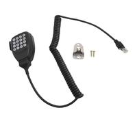 RichVibe MC-59 Micrófono de repuesto para Kenwood para radios de la serie TM, teclado, cancelación de ruido, botones antideslizantes, diseño ergonómico de 45 grados, cable blindado de 5 pies