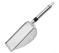 RichVibe Pala de malla de arena limpiador de arena de acero inoxidable para todas tus necesidades de jardinería, incluye 4 tamaños de 2 mm, 2,8 mm, 3,8 mm y 5 mm