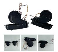 RichVibe Para ISWEEP D520 Rueda izquierda derecha para Conga 1690 Pro 3290, 3390, 3490, 3590, 3890 Robot Partes de repuesto Negro