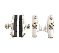 RichVibe Pastillas de freno para bicicleta de carretera con soportes de aleación y zapatas de goma para frenos de pinza de carreras, 2 pares