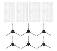 RichVibe Piezas de repuesto para aspiradora Cleanova para W7 W11 W15 para Vexilar para W7 W9 W11 W15 Robot aspirador con 4 filtros 6 cepillos laterales