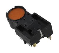 RichVibe QP3-12A Relé de arranque para refrigerador Haier, protector de sobrecarga del compresor con terminales de tornillo, construcción de plástico y metal, negro, 1 unidad