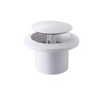 RichVibe Rejilla de válvula de escape de aire de ABS ajustable para difusor redondo, cubierta de conducto de ventilación, salida de cocina, baño, rejillas de ventilación, 75 mm, 100 mm, 150 mm