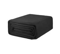 RichVibe Revestimiento cuadrado antideslizante de poliéster para uso al aire libre, tapete de poliéster a prueba de humedad para piscinas y spas de desechos, 4 x 4 m, negro (3 x 4 m)