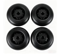 RichVibe Ruedas para equipo de fitness de bajo ruido, 70 x 25 x 8 mm, paquete de 4 rodillos de plástico para bicicletas estáticas, cintas de correr, máquinas elípticas, color negro