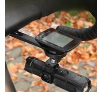 RichVibe Soporte para computadora de bicicleta Bryton para Wahoo, soporte de extensión central integrado para manillar con 3 bases adaptadoras, soporte de luz ajustable de 180 grados, nailon ligero de