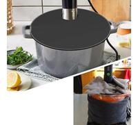 RichVibe Sous Vide - Tapa de cocina con Anova Culinary, cubierta de silicona que retiene la humedad, 28 cm de diámetro, para la mayoría de ollas, color gris