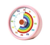 RichVibe Temporizador visual de cuenta regresiva de 60 minutos para niños con cara colorida para el aula, estudio, cocina y gestión del tiempo en casa (rosa)