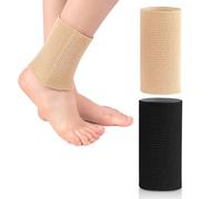 RichVibe Tobillera de gel para patinaje, hockey, patines de hielo y patines de hielo, cojín protector para botas y alivio de fricción, 5 pulgadas (12,5 cm), beige