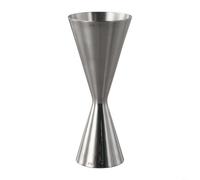 RichVibe Vaso de chupito de acero inoxidable de alta calidad, de doble medición, 30/60 ml, herramienta de precisión para mezclólogos, cocina, plata (30/60 ml)