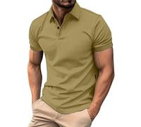 Richymfa Camiseta de hombre de manga corta, polo ligero, talla grande, negra, de verano, camiseta de running, color liso, informal, camiseta para gimnasio, básica, de gran tamaño, elegante para el