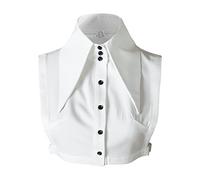 Richymfa Cuello falso mujer elegante falso medio corbata cuello desmontable mujer clásico blusa falsa cuello puño cuello Dickey solapa falso para niñas y mujeres, Color blanco., Talla única