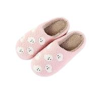 Richymfa Pantuflas de Halloween para mujer de peluche, pantuflas de calabaza de Halloween antideslizantes algodón pantuflas Pumpkin Divertidas Chanclas Elegantes Causal Shoes Familia Slippers Mujer