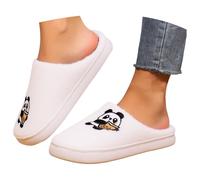 Richymfa Pantuflas de mujer de invierno cálidas - Zapatillas de calabaza Halloween Vintage divertidas zapatillas Pumpkin Plano Slippers Otoño Causal par regalo para mujer y hombre, C, 44 EU