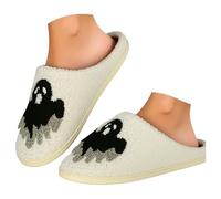 Richymfa Pantuflas mujer invierno otoño: zapatillas de calabaza Halloween para hombre y mujer de casa Shoes Cómodas Antideslizantes Zapatos Esponja Invitados Slippers Plano Pantuflas Cálidas Familia