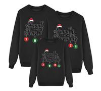 Richymfa Sudaderas navideñas Familia - Jersey de manga larga cuello redondo sudadera de Navidad Papá Familia Casual Suéter con estampado de reno Moda Camiseta Navidad Suéter de Navidad Mujer Hombre