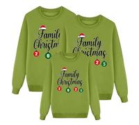 Richymfa Sudaderas navideñas Familia - Jersey de manga larga cuello redondo sudadera de Navidad Papá Familia Casual Suéter con estampado de reno Moda Camiseta Navidad Suéter de Navidad Mujer Hombre