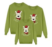 Richymfa Trío de Sudaderas Familia Navidad 2025, Camisa Navideña Manga Larga Suave Suéter Navidad Personalizada Juego de Sudaderas Navideñas Parejas Rojas Casual Camiseta para Niños Mujer Hombre
