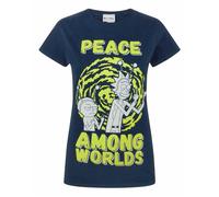 Rick And Morty Camiseta Peace Among Worlds para Mujer (NS7698)