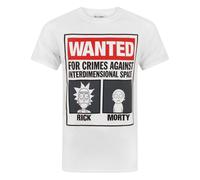 Rick And Morty Camiseta Póster Wanted para Hombre (NS6610)