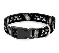 Rick and Morty Collar para mascotas, collar de perro, hebilla de plástico, Rick y Morty Rick Get Back in The Car Pose negro y blanco, 8.5 a 12 pulgadas 0.5 pulgadas de ancho