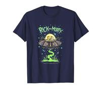 Rick and Morty Drunk Rick Ship Camiseta, Hombre, Azul Marino, 3XL