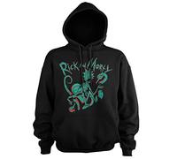 Rick and Morty Licenciado Oficialmente Duotone Sudaderas con Capucha (Negro), x-Large