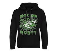 Rick and Morty Licenciado Oficialmente Splash Epic Sudaderas con Capucha (Negro), Medium