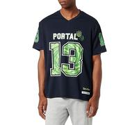 Rick And Morty Merimodts160 Camiseta, Azul Marino, XL para Hombre