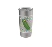 Rick and Morty Merry Pickle Rickmas Ugly Christmas Vaso térmico de acero inoxidable de doble pared