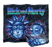 RICK AND MORTY Metal Heads Manta súper Suave con Tacto Sedoso - 152 x 127 cm