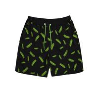 Rick And Morty Negro Pickle Rick Shorts de baño Hombres