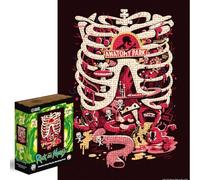 Rick and Morty - Rompecabezas de madera para adultos, rompecabezas difícil con licencia oficial, desafío de cerebro duro con piezas de forma única, regalo de arte de pared de madera premium