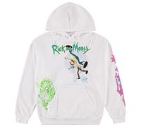 RICK AND MORTY Sudadera con capucha para hombre con estampado múltiple para hombre, con capucha clásica Rick & Morty, verano, Squanchy, Blanco, Medium