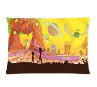 Rick and Morty Theme Custom Zippered Soft Pillowslips Pillowcase/Fundas para almohada Cover Pillow case/Fundas para almohada Standard Size 20 x 30 Inches (Twin sides)