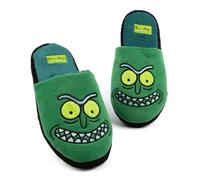 Rick y Morty Pantuflas para hombres adultos Pickle Rick Green Sliders