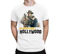 Rick Dalton Once Upon A Time Hollywood Leonardo Dicaprio Men's T-Shirt Unisex White Cotton Hip Hop Print tee Shirts L