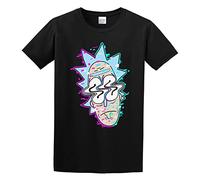 Rick In Glitch Mode Men's T-Shirt Unisex Black Cotton Hip Hop Print tee Shirts M