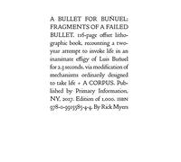 Rick Myers: A Bullet for Buñuel: Fragments of a Failed Bullet