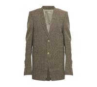 Rick Owens - Blazer de Lana con Abertura Simple - Jackets - Mujer - Marrón - S -