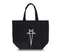 Rick Owens - Bolso de Mano de Lona con Logotipo Frontal - Bags - Hombre - Negro - ONE SIZE -