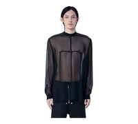 Rick Owens - Camisa con Panel Transparente - Tops - Hombre - Negro - L -