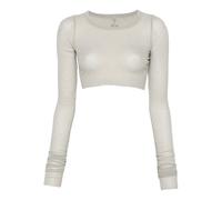 Rick Owens - Camiseta Crop de Manga Larga - Tops - Mujer - Gris - M -