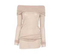 Rick Owens - Camiseta de manga larga de hombros descubiertos - Tops - Mujer - Rosa - S -