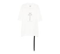 Rick Owens - Camiseta Jumbo de Manga Corta - Tops - Hombre - Blanco - M -