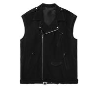 Rick Owens - Chaleco Biker de Cuero Negro - Jackets - Mujer - Negro - ONE SIZE -